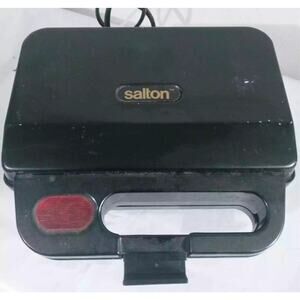 Salton Snack 'N' Sandwich Maker SA-10 Black Cuts & Seals Non Stick Tested